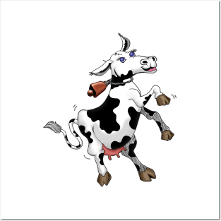 Dancing Cow Posters and Art